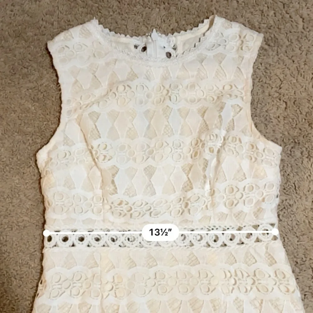 Lulus White Crochet Lace Sleeveless Bodycon Dress Size M - Picture 12 of 13